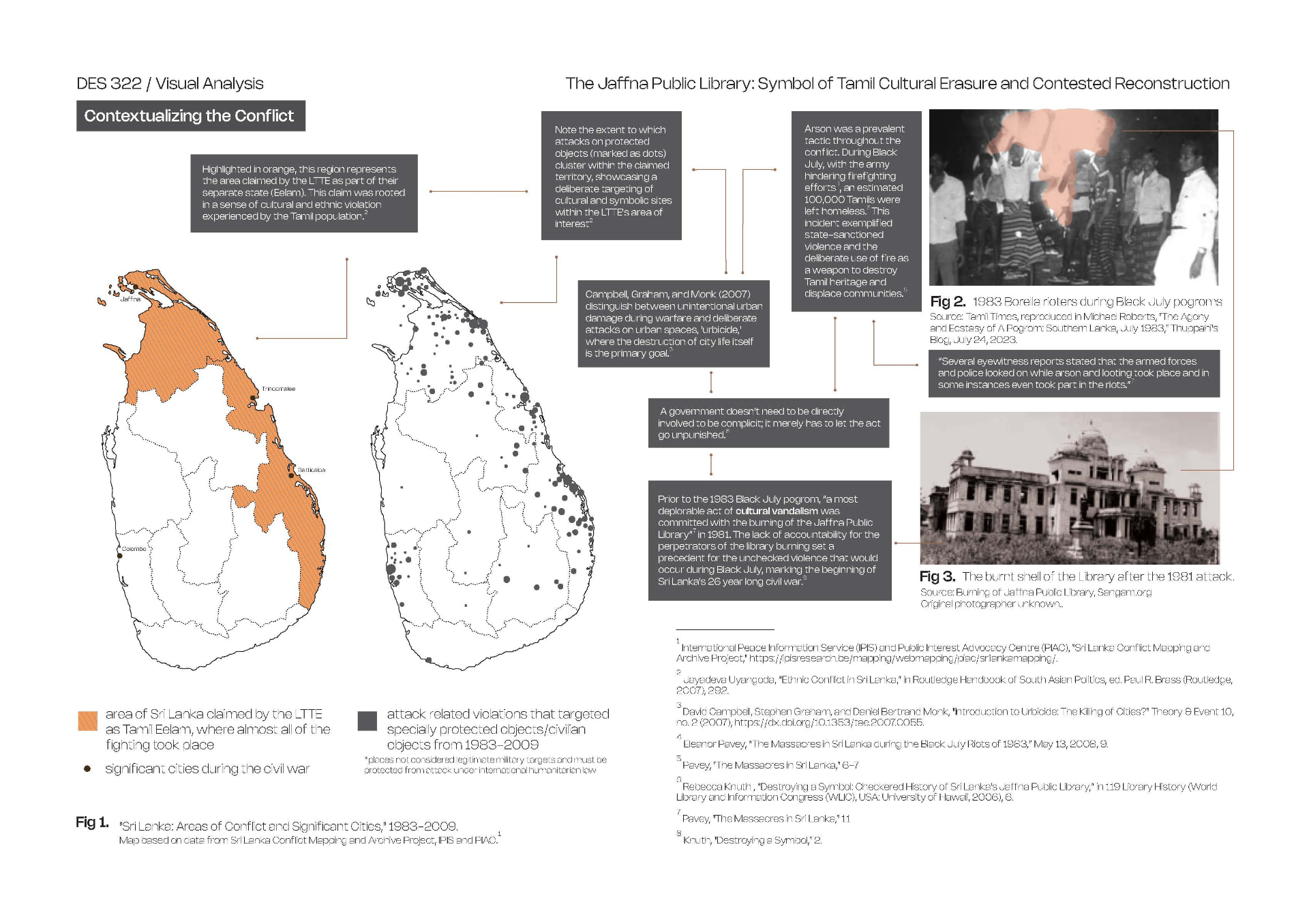 Contextualizing the conflict board with maps and historical photos